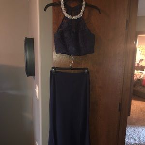 Navy prom dress